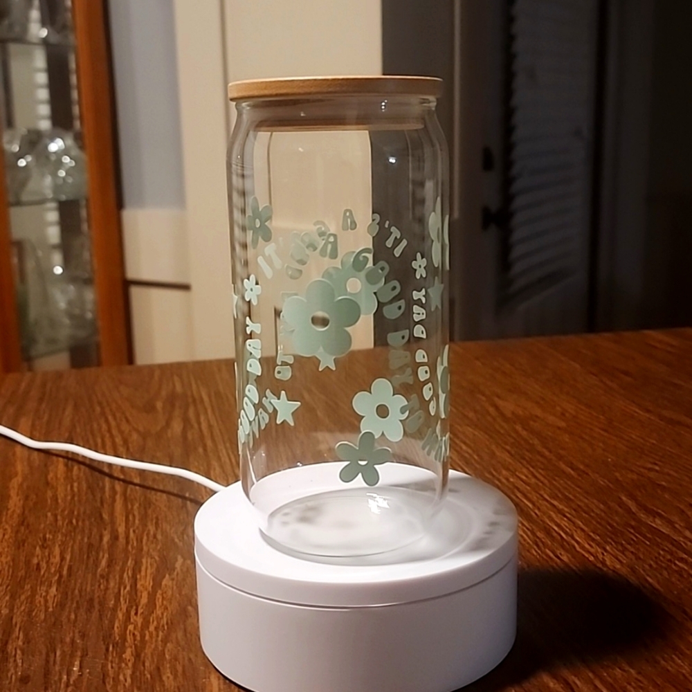 It's a good day glass cup